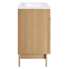Modway - Render 30" Armoire à coiffeuse de salle de bain - Oak White-Comptoir intégré