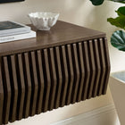 Modway - Vaughn 64 po Meuble TV mural, Noyer-3 portes rabattables