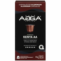 Agga - Capsules compatibles Nespresso Kenya - Noir - Paquet de 10-Capsule - Kenyan AA - Kosher - 10 / Boîte