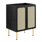 Modway - Chaucer 24" Armoire de toilette de salle de bain (lavabo non inclus) - Noir-MDF et panneau de particules