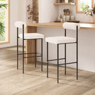 Zuo - Livorno Tabouret de bar - Ivoire - Ensemble de 2-Assemblage requis