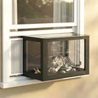 PawHut - Enclos extérieur pour chat ajustable 24 po - noir-Ce catio possède un design transparent pour l'observation et une interaction améliorée 