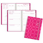 Mead – Agenda hebdomadaire/mensuel 2027 petit – 8 1/2 po x 6 po – Colour Pop fuchsia – bilingue-Reliure à double spirale