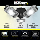 Bell+Howell - Éclairage d'atelier à DEL TriBurst Colour Select - 5 500 lumens-Tons lumineux réglables : Le Triburst Color Select a 3 tons lumineux interchangeables - Lumière chaude de 3000k, lumière blanche de 4500k et lumière de jour 5500k - vous permettant de personnaliser votre maison et votre garage comme vous le souhaitez.