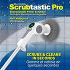 Bell+Howell - Scrubtastic Pro Brosse de douche électrique rotative multifonction rechargeable avec 3 têtes de brosse rotatives-Nouveau & amélioré : 30+ min d’autonomie avec batterie plus longue et 15% de couple en plus pour un frottage plus puissant et de meilleurs résultats