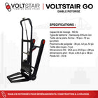 Voltstair - Go Diable Électrique Monte-Escaliers - Capacité 150 Lb-Freinage automatique et contrôle électronique de la vitesse améliorant la sécurité dans les escaliers