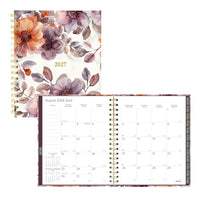 Blueline - Agenda Mensuel - 9 1/4 po H x 7 1/4 po l - Motif Floral - Bilingue-17 mois, d’août à décembre