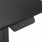 TygerClaw - Bureau assis-debout à colonne à deux étages de 42 po - Noir-Les utilisateurs peuvent régler facilement et intuitivement la hauteur du bureau
