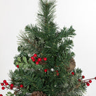 HOMCOM - Lot de 2 petits sapins de Noël éclairés - vert - 2 pieds-Branches ignifuges pour la sécurité  