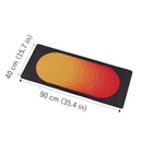ONEofZERO Grand sous main premium - Rhythmicore Solar Flare-Dessus en Tissu Lisse : Surface lisse pour un glissement sans effort et une compatibilité avec toutes les souris