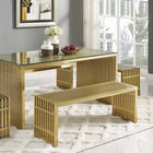 Modway - Gridiron Médium Acier inoxydable Banc - Or-Design doré