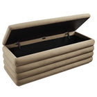 Modway - Mezzo Rembourré Performance Velvet Établi de rangement - Taupe-8