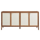 Modway - Capri Grains de bois de 65" Armoire de rangement de buffet - Noyer-Assemblée requise