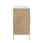 Modway - Awaken 24" Vanette de salle de bain - Chêne Blanc-Bassin en céramique