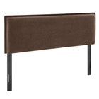 Modway - Camille Mélange de lin rembourré Tête de lit King Size - Cacao-Mélange de lin tissé