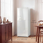HOMCOM - congélateur vertical compact pour la maison - 7,0 pi3 - blanc-Les étagères en verre réglables permettent de créer facilement des niveaux de stockage flexibles