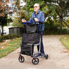 Journey - Déambulateur de mobilité vertical UPWalker EZ Lite - noir-Le siège intégré permet aux utilisateurs de se reposer confortablement au besoin