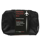 TUCCI Italie Trousse de toilette suspendue pour voyager - Noire-Compartiments Multiples Organisés - Garde les essentiels bien séparés et accessibles