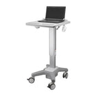Amer Mounts - Chariot médical sur pied léger avec support de barre pour ordinateur portable-Réglage de la hauteur (à partir du sol) 833 mm à 1 233 mm