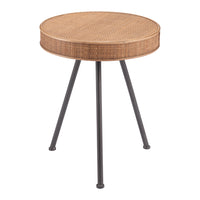 Zuo - Stuart Table d’appoint - Naturel-Rotin synthétique au style naturel et contemporain