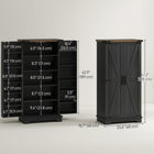 HOMCOM - Armoire de rangement avec étagères réglables - noir-Conception anti-basculement assurant la sécurité lors de l’utilisation quotidienne 
