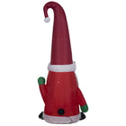 GEMMY - Tomten de Noël gonflable à motif damassé avec chapeau incurvé - 152 cm-Comprend des piquets et des attaches