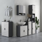 Kleankin - Armoire à pharmacie murale avec étagère et miroir - gris clair-Conception murale pour économiser de l'espace 