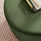 Modway - Tilden Grand velours rond de performance de 23" Rembourré Ottoman - Moss Green Natural-Glissements au pied sans marquer