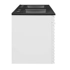 Modway - Render Fixation murale de 48" Vanette de salle de bain - Blanc Noir-Bassins d’évier en céramique