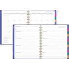 AT-A-GLANCE - Agenda scolaire hebdomadaire/mensuel Badge géo 2026-2027 - 11 po H x 8 1/2 po l - Violet - bilingue-13 mois de planification académique hebdomadaire/mensuelle