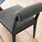 Modway - Kai Tissu Chaise à manger - Noir charbon-Épingles de pied non marquées