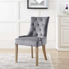 Modway - Pose Performance Velvet Chaise à manger - Gris-Revêtement en velours de performance