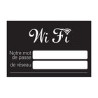 Cosco - Panneau mot de passe WiFi, 6 po x 4 po noir et blanc réinscriptible usage intérieur - texte français-Ce panneau réinscriptible pour mot de passe WiFi comprend un texte en français pour partager clairement les informations réseau avec les invités francophones