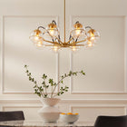 Modway - Hanna 8-Lumière Lustre - Or clair-Luminaire de plafond