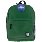 BAZIC Products - Sac à dos classique 17 po vert, paquet de 2-Bretelles et poignée de transport confortablement rembourrées et réglables