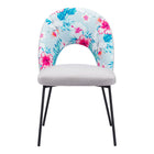 Zuo - Torrey Chaise de salle à manger - Imprimé multicolore/Gris - Ensemble de 2-Motif imprimé raffiné