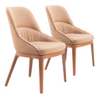 Zuo - Ayr Chaise de salle à manger - Tan - Ensemble de 2-Assemblage requis