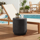 HOMCOM - Table d’appoint finition béton - gris charbon-Équipé de quatre patins de pied réglables pour un équilibre sur toute surface 