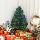 HOMCOM - Arbre de Noël Artificiel Pré-illuminé 2 - 5 Pieds pour Table - Vert-Conception compacte, idéale pour une utilisation sur une table ou un comptoir 