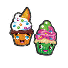 TREND - Autocollants scintillants cupcake cuties - 6 paquets de 18-La plupart 3/4 « à 1-3/8 po à travers.