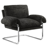 Modway - Ansel Tissu Boucle Chaise d’accent - Charbon de bois-Tissu boucle Tissu Rembourrage