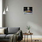 Vegas Golden Knights 16x20 sur toile Banner Raising Team Posed-H - Toile encadree - 20" x 16"-Parfait pour toute pièce de votre maison ou bureau