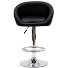 Modway - Marshmallow Tabouret de bar - Noir-Base en acier chromé