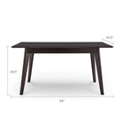 Modway - Oracle Rectangle de 69 po Table à manger, Cappuccino-Style moderne du milieu du siècle
