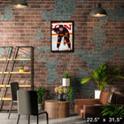 Pavel Bure 20x29 Canucks Face-Off-V - Toile encadree - 22" x 31"-Sous licence officielle de la LNH et de l'AJLNH