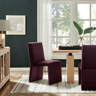 Modway - Emory Velours Performance Rembourré Fauteuil d’appoint de salle à manger - Mûrier-Cadre en bois solide