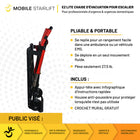 Mobile StairLift - EZ LITE - Chaise d’évacuation - couleurs assorties-Comprend un appui-tête détachable, une ceinture abdominale et une housse antipoussière pour le confort et la protection du patient