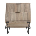 Manhattan Comfort - Table de nuit moderne DUMBO 51 cm à 2 tiroirs - Gris rustique-10