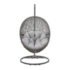 Modway - Encase Terrasse extérieure Rotin Chaise à balançoire - Gris gris-Capacité de poids : 330 livres