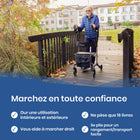 Journey - Déambulateur de mobilité vertical UPWalker EZ Lite - noir-Offre une meilleure stabilité de marche que de nombreux styles de déambulateurs traditionnels